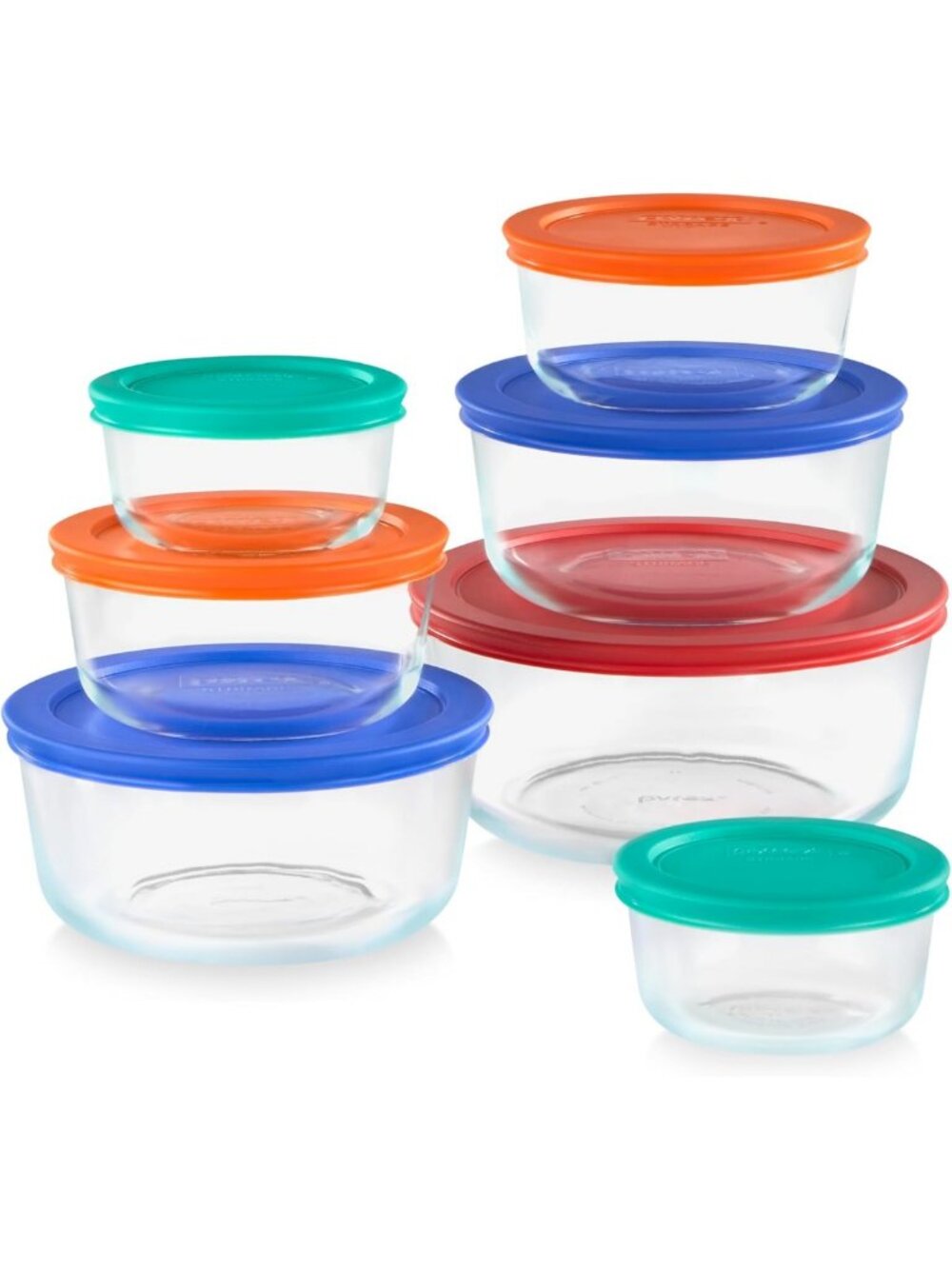 Versatile 7-Pack Glass Food Storage Containers Set with Lids - BPA-Free
